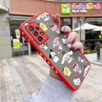 Jlingji เคสปลอกสำหรับ Samsung กาแลคซี A52 4G A52 5G A52s 5G ลายการ์ตูนรูปสัตว์มีความสุขบางขอบสี่เหลี่ยมด้านข้างดีไซน์ใหม่มีน้ำค้างแข็งโปร่งใสกันกระแทกแข็งเคสมือถือปลอกซิลิโคนคลุมทั้งหมดกล้องป้องกัน Softcase