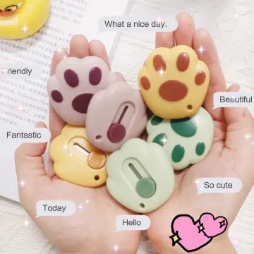 Cute Cat Paw Utility Knife Kawaii Mini Paper Cutter Letter