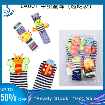 Kotty Baby Wrist Rattles Foot Finder Toys Set, Toddler Rattle Sock