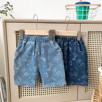 New Children Denim Pants Fashion Cartoon Print Denim Shorts For Boys Girls Baby Summer Casual Pants 2022 Kids Loose Jean Pants