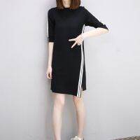 Raya Promotion Korean Women Stitching Short Sleeve Irrgular Casual Mini Dress