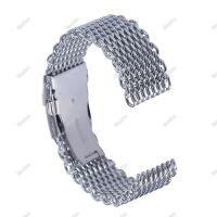 18Mm 20Mm 22Mm 24Mm Luxury Stainless Steel Mesh Wrist Watch Band Fashion Silver Watches Replacement High Quality Wrist Strap