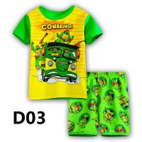 Boy Clothing Kids Short Sleeve Cloth Set 2pcs Suit Cartoon ninja turtle