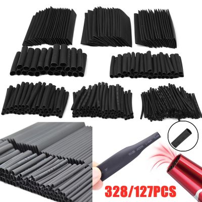 328/127Pcs Polyolefin Shrinking Assorted Heat Shrink Tube Set Wire Cable Insulated Sleeving Tubing Hand Tools Kit Cable Management