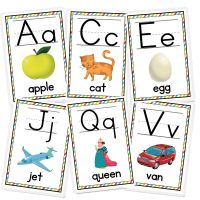 26pcs Alphabet Phonics Cards For Children English Learning Word Cards Support Scan Code Pronunciation Memory Spelling Game Book Flash Cards Flash Card