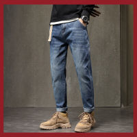 Cotton Jeans Mens 2023 Spring And Autumn New Handsome Trendy Brand Loose Straight All-Match Harlan Pants