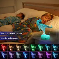 T Rex โคมไฟไดโนเสาร์ของเล่น3D Led Night Light สำหรับเด็กของขวัญไดโนเสาร์พร้อมรีโมทคอนล Touch USB แบตเตอรี่ Powered Table Lamp