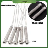 RONGW 1/2/5pcs ลดกระหน่ำ อุปกรณ์งานโลหะ 220V 30W40W60W เครื่องมือเชื่อม อุปกรณ์เชื่อม การเปลี่ยนองค์ประกอบความร้อน แกนหัวแร้ง