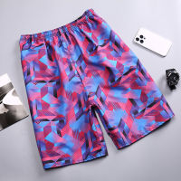 2023 New Original Beachwear Mens Large Quick Drying Loose Thin Five Cent Mens Shorts Sports Casual Floral Pants Popular Purple Magic Cube