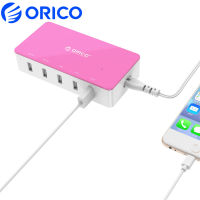 พอร์ตเดสก์ท็อปยูเอสบีที่ชาร์จอะแดปเตอร์ชาร์จเร็วที่ชาร์จสำหรับเดินทาง ORICO 5สำหรับสมาร์ทโฟน4สีเต้าเสียบไฟเครื่องชาร์จอัจฉริยะ