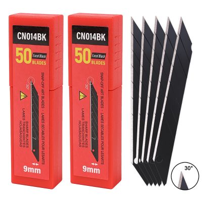 FOSHIO 30/60 Degree Snap Off Replacement Blade 9mm Car Wrap Vinyl Paper Cutter Utility Knife DIY Razor Cutting Tool Carbon Steel