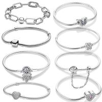 【ladies jewelry】MULA สร้อยข้อมือสายโซ่งู925เงินสเตอร์ลิงเหมาะกับสายรัดข้อมือแบบดั้งเดิมเครื่องประดับ DIY สำหรับผู้หญิงแบบอินฟินิตี้