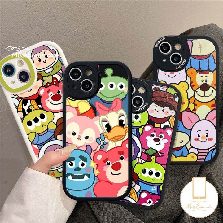 เคสโทรศัพท์มือถือ-tpu-นิ่ม-ลายการ์ตูนดิสนีย์-โดนัลด์ดั๊ก-ทอยสตอเบอร์รี่-หมีน่ารัก-สําหรับ-iphone-7plus-xr-x-7-8-6-6s-14-13-12-xs-2020