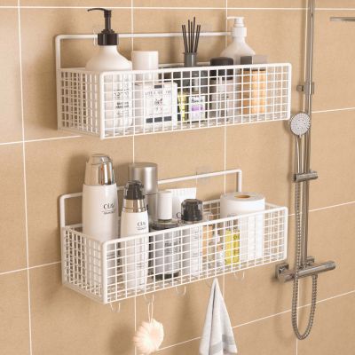 [COD] storage toilet wall hanging free punch wash bath shelf