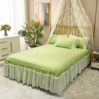 Bed Skirts Lace Sheets Linen Pillowcase Covers Bedspreads Elastic Bedsheets Cotton Set Bedding King Size Elastic Fitted Girl Kid