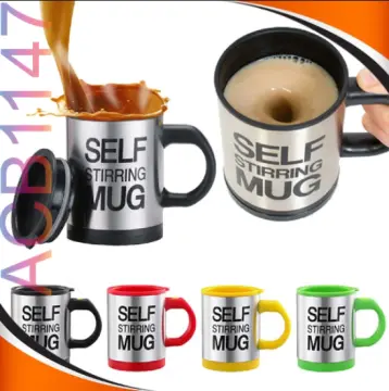 400ml Self Stirring Mug With Lid Automatic Stirring Coffee Cup Electric  Stainless Steel Self Mixing Coffee Cup For Coffee Milk Cocoa Hot Chocolate  Tea