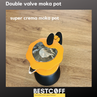 Bestcoff Double valve moka pot หม้อต้มกาแฟ แอสเพรสโซ่ โมกาพอด ดับเบิ้ลวาล์ว เพิ่มครีม่า