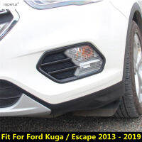 รถด้านหน้าไฟตัดหมอกกรอบตกแต่งสำหรับ Ford Escapekuga 2013-2019คาร์บอนไฟเบอร์อุปกรณ์เสริมภายนอก Kit