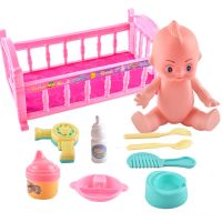 Manufacturer 6.5 inch doll baby play house toy childrens toys slush plastic doll kitchen toys cross-border export toys