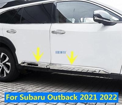 อะไหล่รถยนต์สำหรับซูบารุเอาท์แบ็ค2021 2022 ABS ชุบโครเมี่ยมสีเงินแม่พิมพ์ประตูข้างรถขอบกระโปรงอุปกรณ์แต่งรถ4ชิ้น87Tixgportz