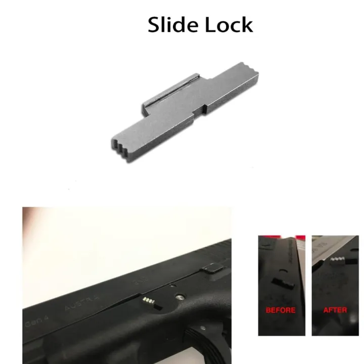 Extended Stainless Steel Glock Slide Lock Lever For All Glock Models