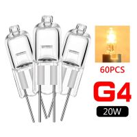 【⊕Good quality⊕】 fa9669558 60ชิ้นหลอดไฟฮาโลเจน G4 12V 20W โปร่งใสแคปซูลโคมไฟสีขาวอบอุ่นสำหรับบ้านห้องนอน