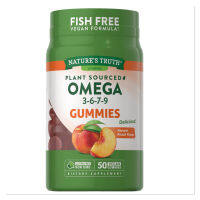 รับประกันของแท้ PLANT SOURCED OMEGA 3-6-7-9 GUMMIES️รส พีช️‼️50 กัมมี่‼️