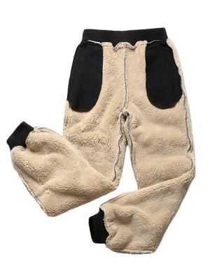 HOT11★ฤดูหนาวผู้ชาย Jogger Sweatpants Thicken ขนแกะกางเกง Cal ความร้อนผ้าฝ้ายยาว Sweats กางเกง Plus ขนาด6XL 7XL 8XL