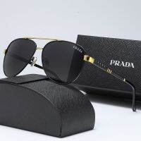 New mens metal flow all-match pradaˉsunglasses driver driving business toad mirror outdoor leisure sunglasses