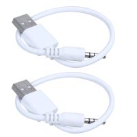 2X White USB Data Sync Cable Lead for Apple iPod Shuffle 1St 2Nd Gen Charger