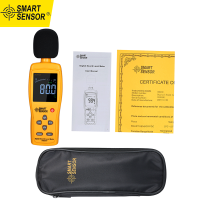 SMART SENSOR AS834 + ดิจิตอลแบบดิจิตอล Noiseless LCD Sound Level Meter 30-130dB วัดเดซิเบลตัวทดสอบติดตาม