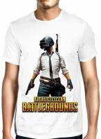 Fit ปกติสบายๆสวมใส่เสื้อยืด PUBG พิมพ์รอบคอครึ่งแขน