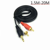 2 RCA to 3.5mm Male Cable - 6 Ft 12 Gauge Dual RCA Male to 3.5mm Male Connectors w/ Gold-Plated Connectors  Connect iPod  Cables