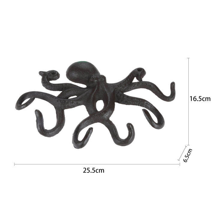 large-octopus-hook-cast-iron-hanger-housekeeper-wall-wscrews-vintage-creative-squid-hanging-keys-coat-towel-holder-home-decor