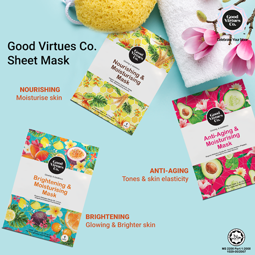 Good Virtues Co. [GVC] Moisturising Mask 1's (AntiAging/ Brightening