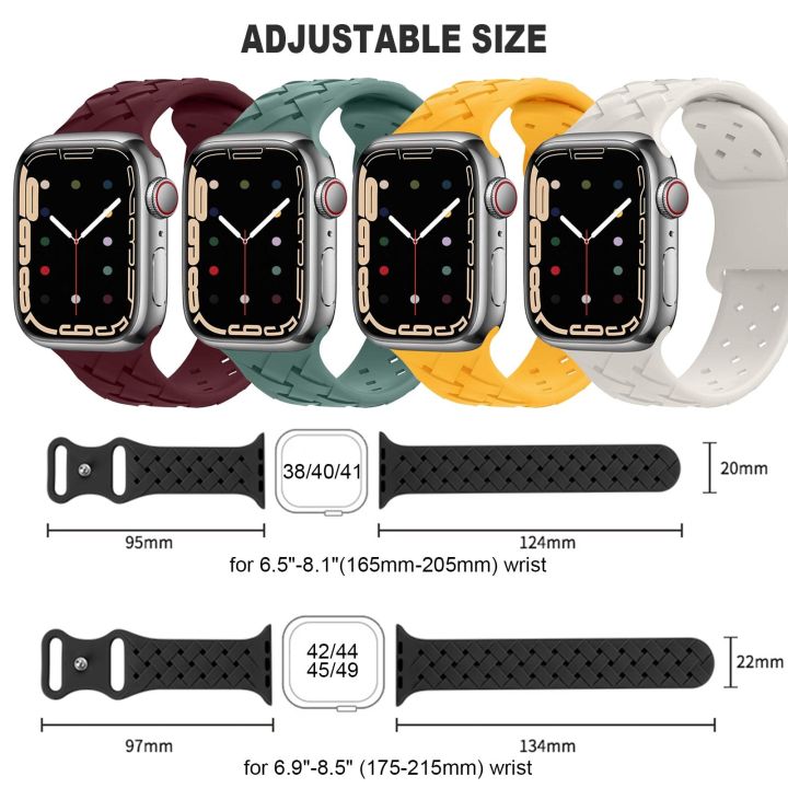 สายถักฐานสำหรับนาฬิกา-apple-ultra-8-7-band-49มม-45มม-44มม-42มม-41มม-38มม-สร้อยข้อมือซิลิโคนสปอร์ตสำหรับ-i-watch-series-se2-3-4-5-6