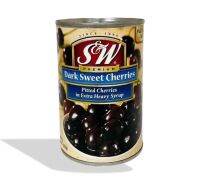 ??  (x 1) เอสแอนด์ดับบลิว เชอรี่ดำแกะเม็ด 439 กรัม S&amp;W Pitted Cherries Dark Sweet 439 g.