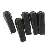 5pcs/Set Black Plastic Door Stop Stoppers Block Wedges Prevent Safety Doorstops Decorative Door Stops