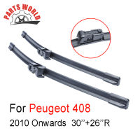 【100%-original】 Auto City (JAS) 30 + 26 R คู่กระจกหน้าใบปัดน้ำฝนสำหรับ Peugeot 408 2010เป็นต้นไป,Fit กระจกธรรมชาติยางปัดน้ำฝน,อุปกรณ์เสริมรถยนต์