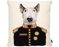 Personalised Bull Terrier Cushion Cover Dog Portrait Uniform Military Gift FDC02 pillow case