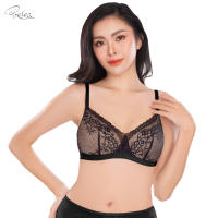 Presea บราไร้โครง ตกแต่งลูกไม้ Beauty Lace bra สีดำ MA1512