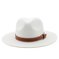 Womens Straw Sun Hat Summer Panama Hats Wide Brim Beach Hat for Men Fashion UV Protection Jazz Fedoras Sombrero Cap B13