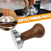 ที่อัดกาแฟฐานแบนสแตนเลส51MM/53MM/58MM เครื่องกาแฟเอสเปรสโซ่ Profilter เครื่องมือ Rosewood Handle ใหม่ในสต็อก