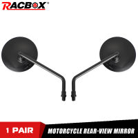 Black Round Motorcycle Rearview Mirrors 10mm Motorbike Rear View Mirror For Sym Kymco Vespa Motorbikes Scooter Moto Accessories