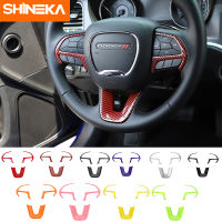 SHINEKA Interior Accessories For Dodge Challenger 2015+ Car Steering Wheel Decoration Cover Stickers For Dodge Charger 2015+