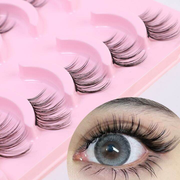 5-pairs-half-false-eyelashes-natural-fluffy-thick-manga-eey-lashes-3d-faux-mink-lashes-soft-winged-eyelash-extension-makeup-tool