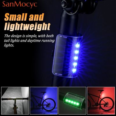 ✤☞❁ 1 Pcs Bicycle Taillight Waterproof Mtb Rear Touch Sense Light LED USB Rechargeable Cycling Lamp Portable Light Bike Accessories