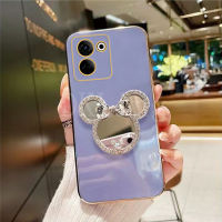 เคสกระจกแต่งหน้าสุดสร้างสรรค์ Tecno Camon20 Pro เลนส์กล้องถ่ายรูปซิลิโคนนิ่มปกป้องเคสมือถือชุบโลหะ TECNO Camon 20 /Camon 20 Pro 4G 5G /Camon 20 Premier 5G เคส