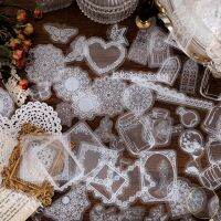 30pcs Die Cuts Scrapbook Stickers Set Vintage Lace Flowers Cute Girl Diy Decorative Stickers For Art Craft Scrapbooking Album  Scrapbooking