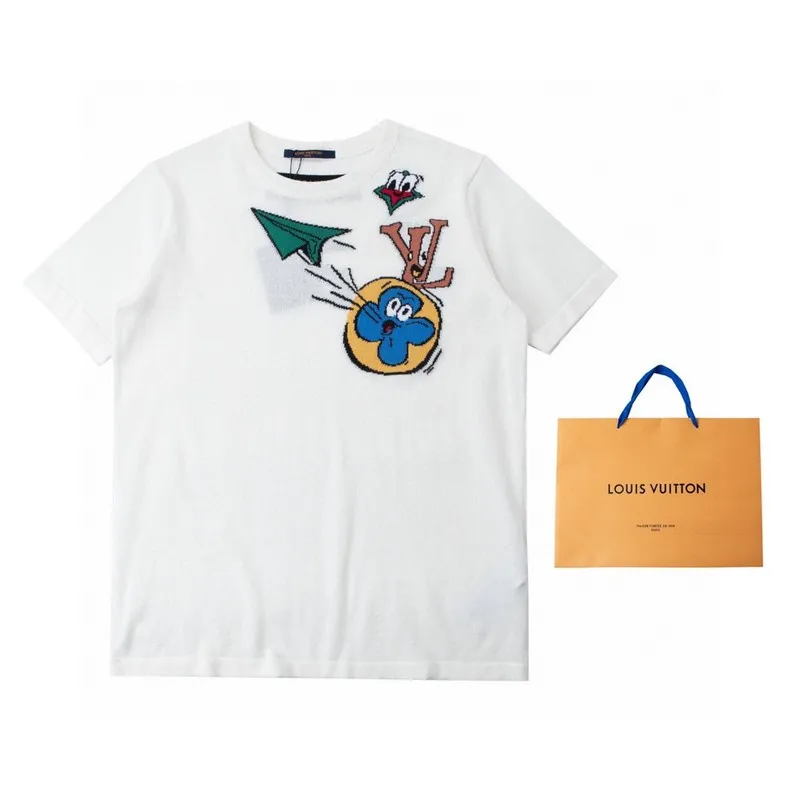 Louis Vuitton Monogram Comics Intarsia T-Shirt Multiple colors Cotton  ref.803963 - Joli Closet